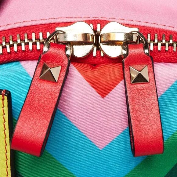 Valentino Multicolor Nylon 1973 Rockstud Small Backpack Bag - Picture 6 of 12